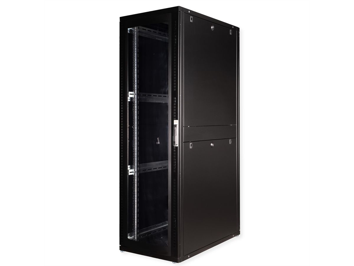 ROLINE 19-inch server rack Pro 42 U, 600x1000 BxD zwart plexiglas