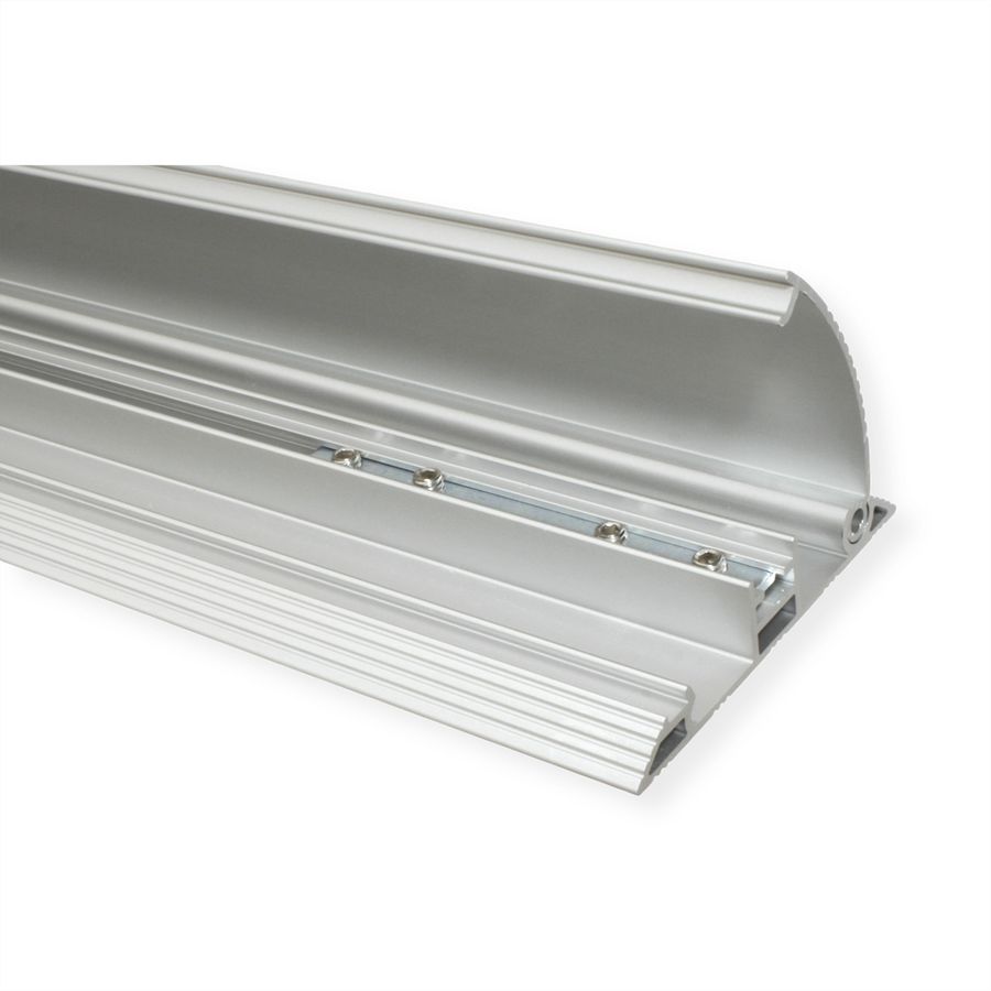 ROLINE 2-Channel Aluminum Floor Cable Cover, 92 x 22 mm, silver, 1.1 m