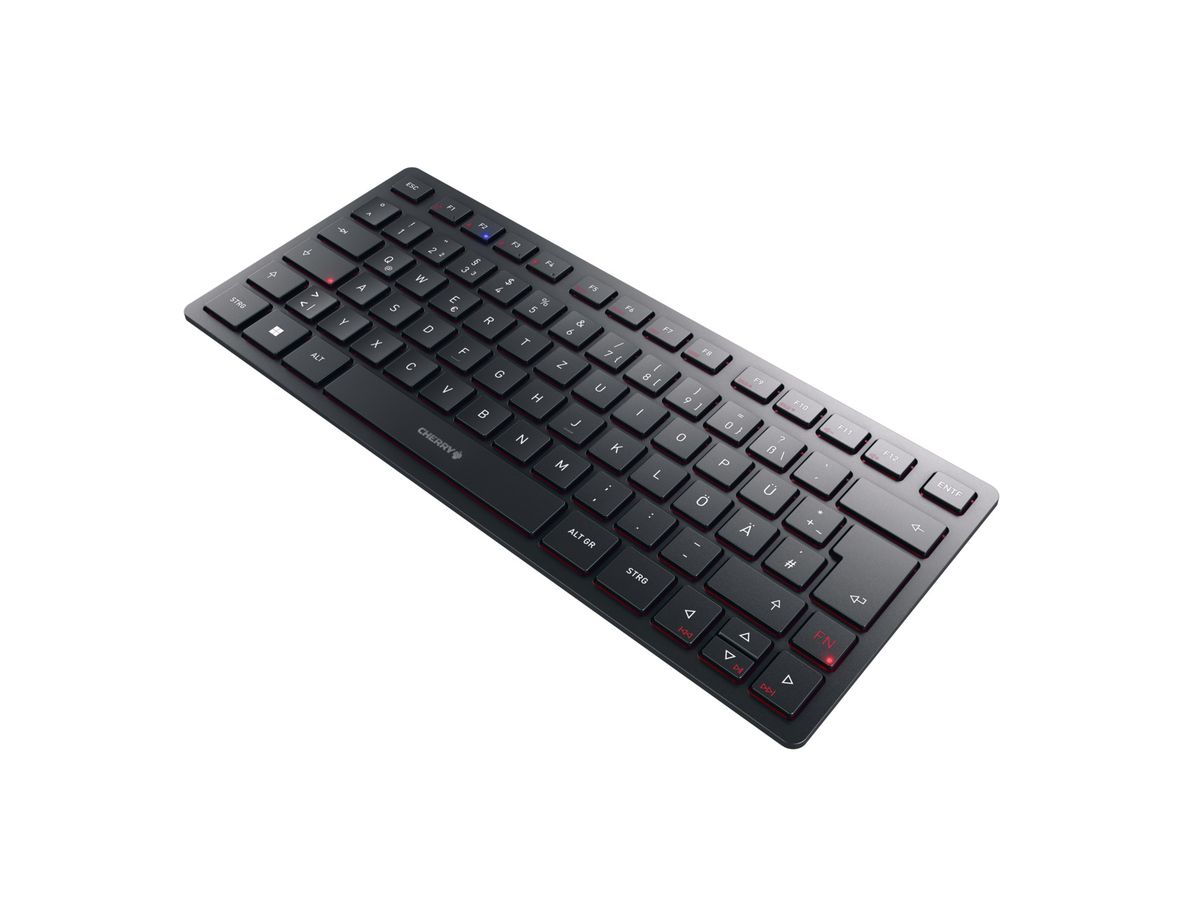 CHERRY KW 9200 MINI toetsenbord Universeel USB + RF Wireless + Bluetooth QWERTZ Duits Zwart