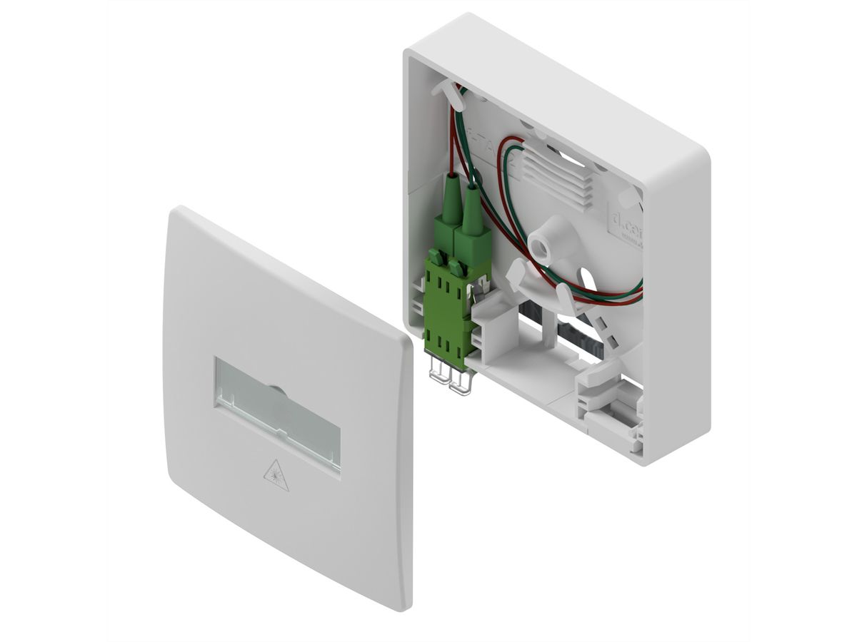 d.center® Gf-TA 42, vorkonfektioniert & terminiert, bestückt mit 1x LCD/APC Kupplung & LC/APC-Duplex-Kabel, 20 m