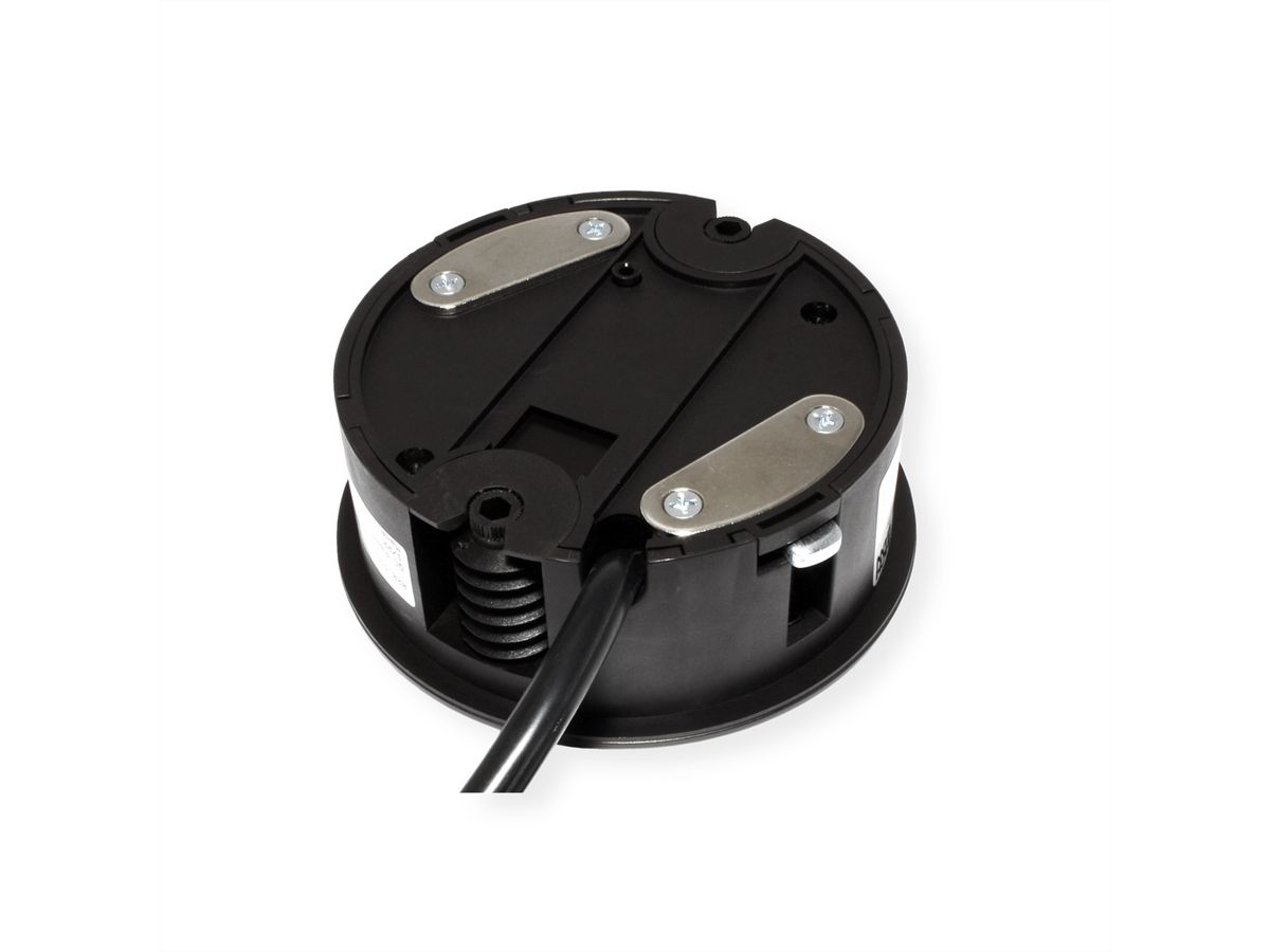 BACHMANN TWIST 1xUTE 1xUSB Charger, AEH RAL9005 30GE, schwarz, 2 m