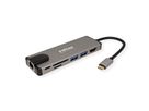 ROLINE USB 3.2 Gen 2 Typ C Multiport Docking Station, 4K HDMI, 2x USB 3.2 Gen 1, 1x SD/Micro SD Card Reader, 1x USB Type C PD (Power Delivery), 1x Gigabit Ethernet