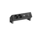 BACHMANN DESK2 2xbeschermend contact USB A&C, USB Lader 22W 0.2m GST18 zwart