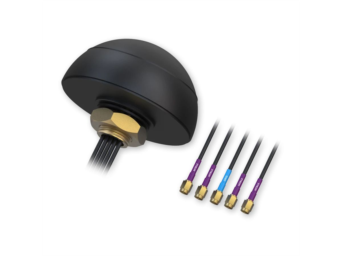 TELTONIKA PR1KCL28, COMBO QUAD MOBILE/GNSS roof SMA antenna