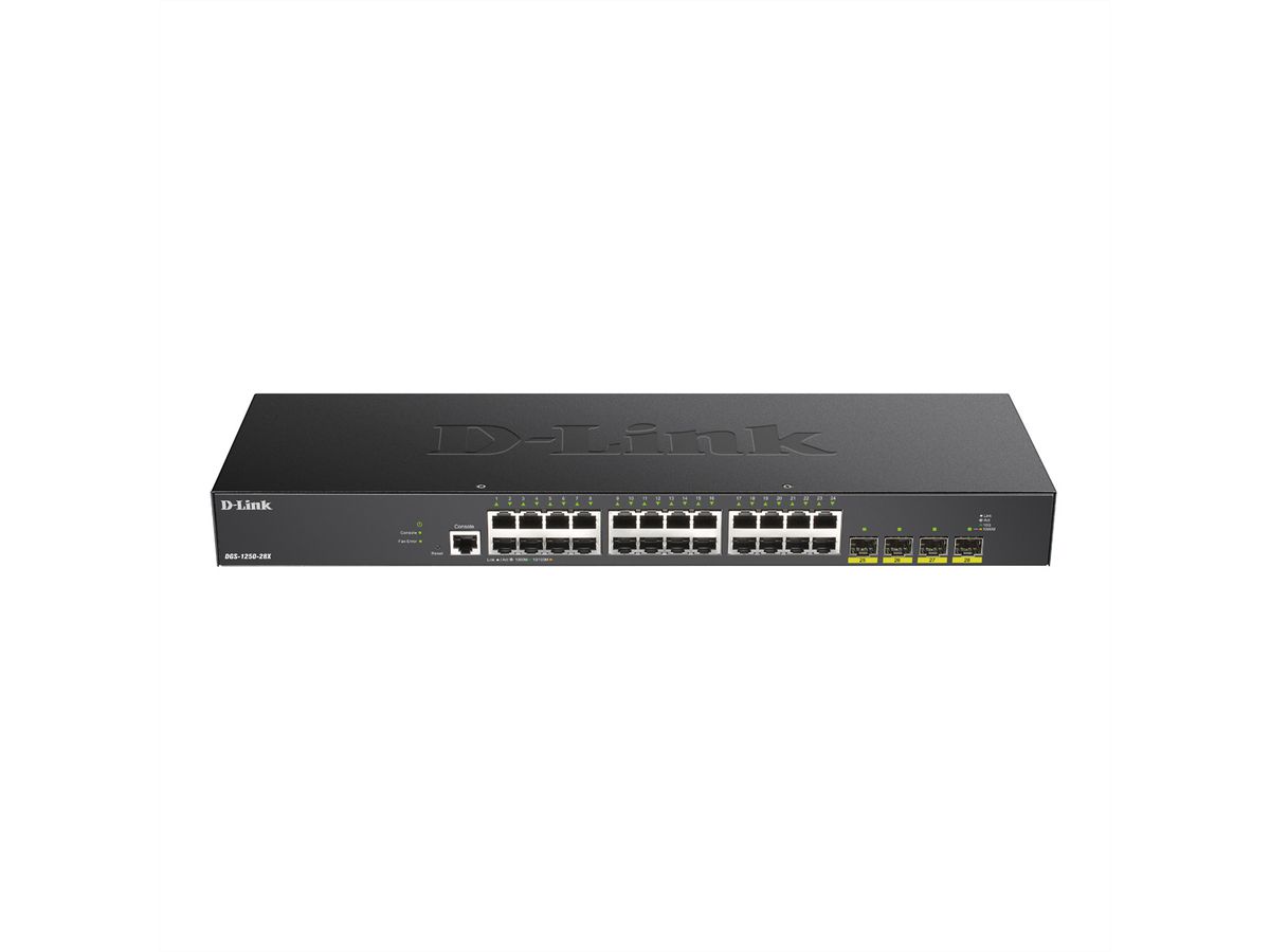 D-Link DGS-1250-28X Gigabit Switch 28-Poorts Smart Managed 4x 10G