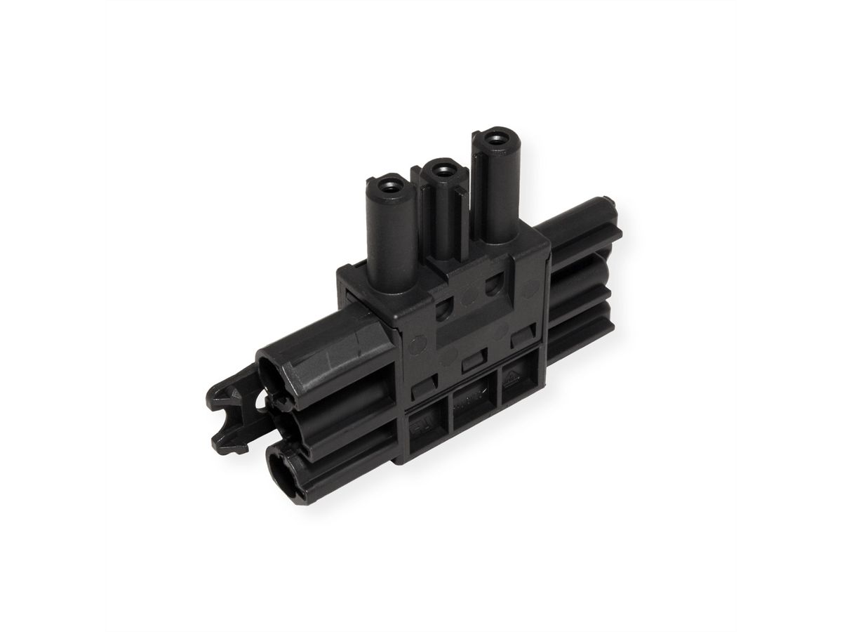 BACHMANN distribution block WIELAND GST18 1xIn/2xOut, flat, 5 m, black