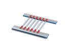 SCHROFF Guide Rail Multi Piece, Mid-Piece, Aluminum Extrusion, 340 mm, 2 mm Groove Width, 10 Pieces