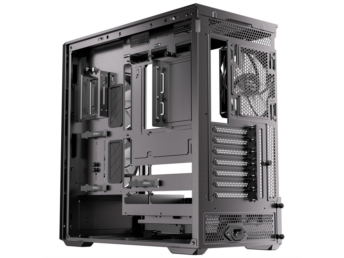 ANTEC FLUX Rear ATX/Micro-ATX/ITX Midi Tower PC Case, black
