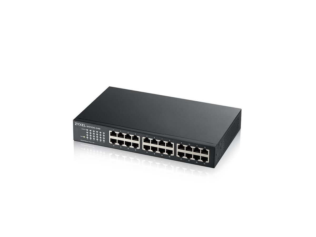 Zyxel GS1100-24E Unmanaged Gigabit Ethernet (10/100/1000) Black