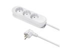 BACHMANN SMART stekkerdoos 3x geaard contact, geklonken, wit, 5 m