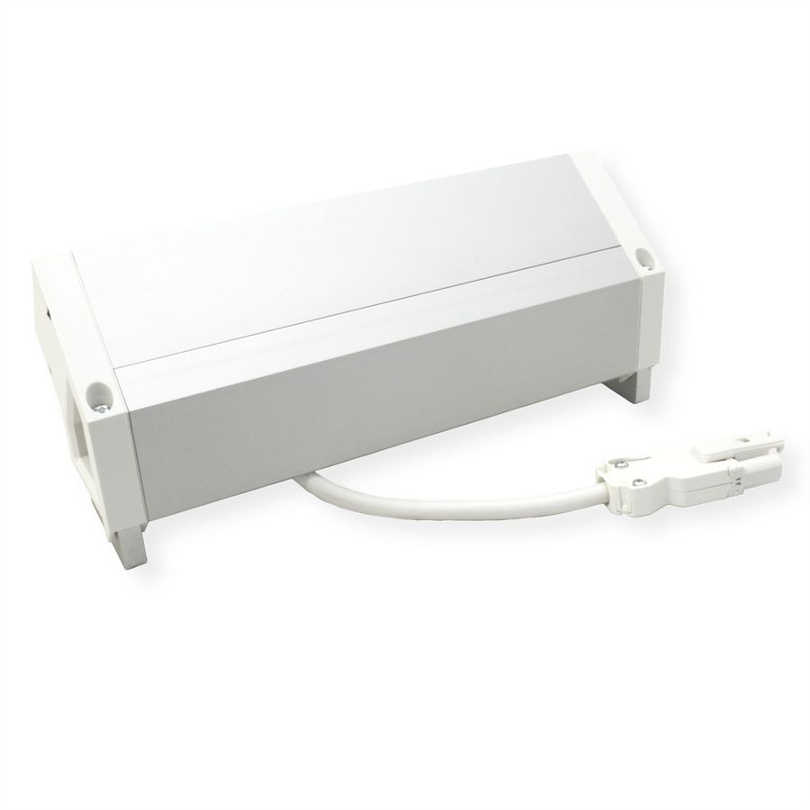 BACHMANN DESK2 ALU WHITE 2xUTE 1xUSB A/C 22W 1xswitch 0.2m