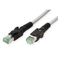 EasyLan VarioBoot Patch cable Cat.6A, S/FTP, grey, 0.5 m