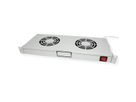 ROLINE 19-inch ventilatorunit 2 ventilatoren , Thermostaat grijs