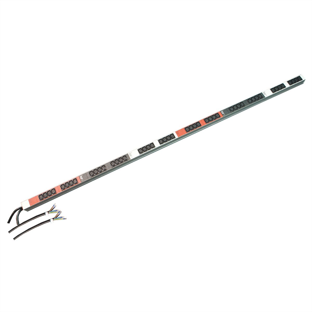 SCHROFF Socket Strip With 2 Supply Cable, 3 Phase, IEC