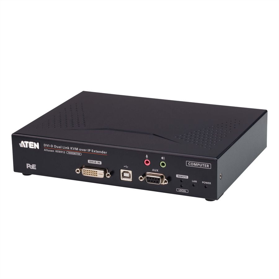 ATEN KE6912T DVI-D Dual Link KVM Over IP extender met PoE zender