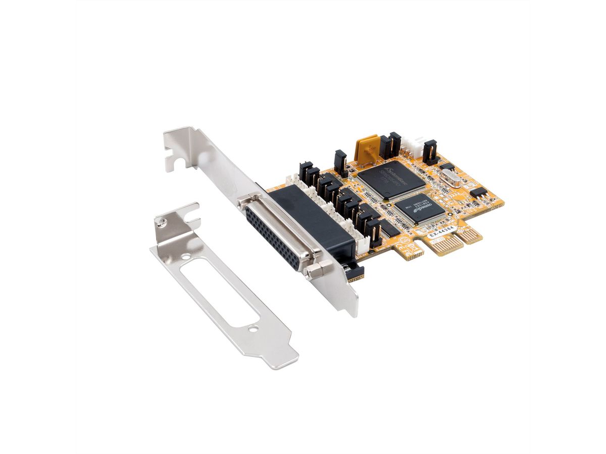 EXSYS EX-44384 PCI Express x1 kaart 4x serieel RS-232 (kabel met 4x 9-pins connector)