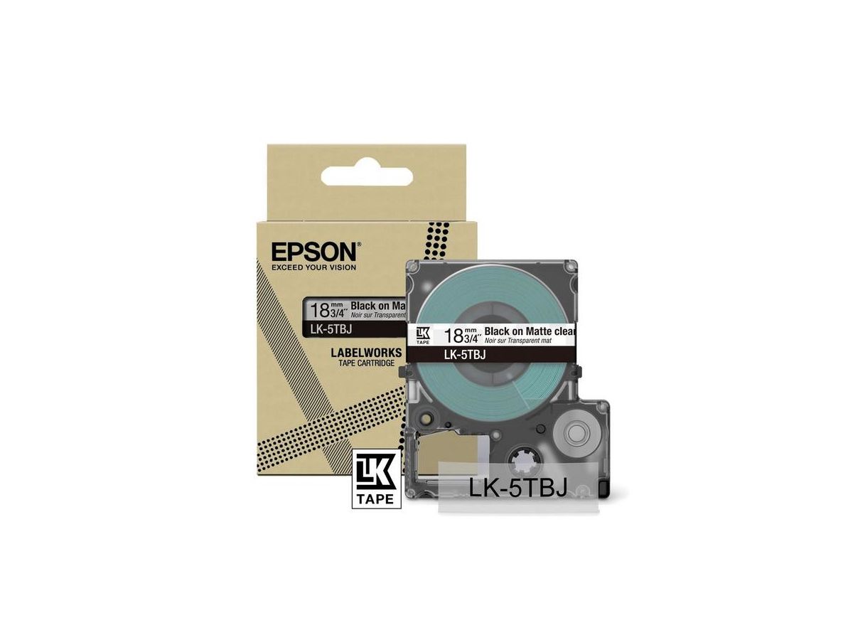 Epson LK-5TBJ Zwart, Transparant