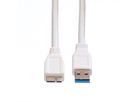 VALUE USB 3.2 Gen 1 kabel, type A M - Micro A M, wit, 2 m