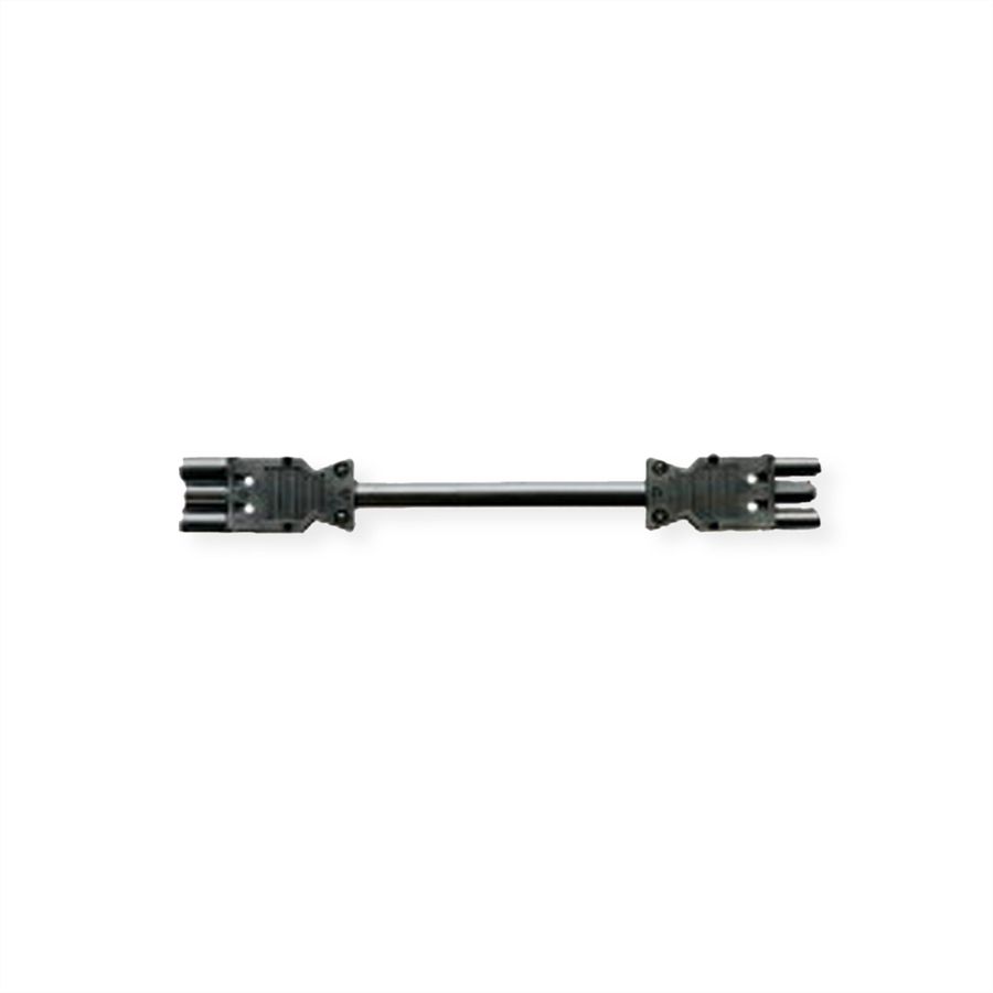 BACHMANN Geräteverlängerung GST18-3 Stecker/Kupplung, Halogenfrei, schwarz, 0,3 m