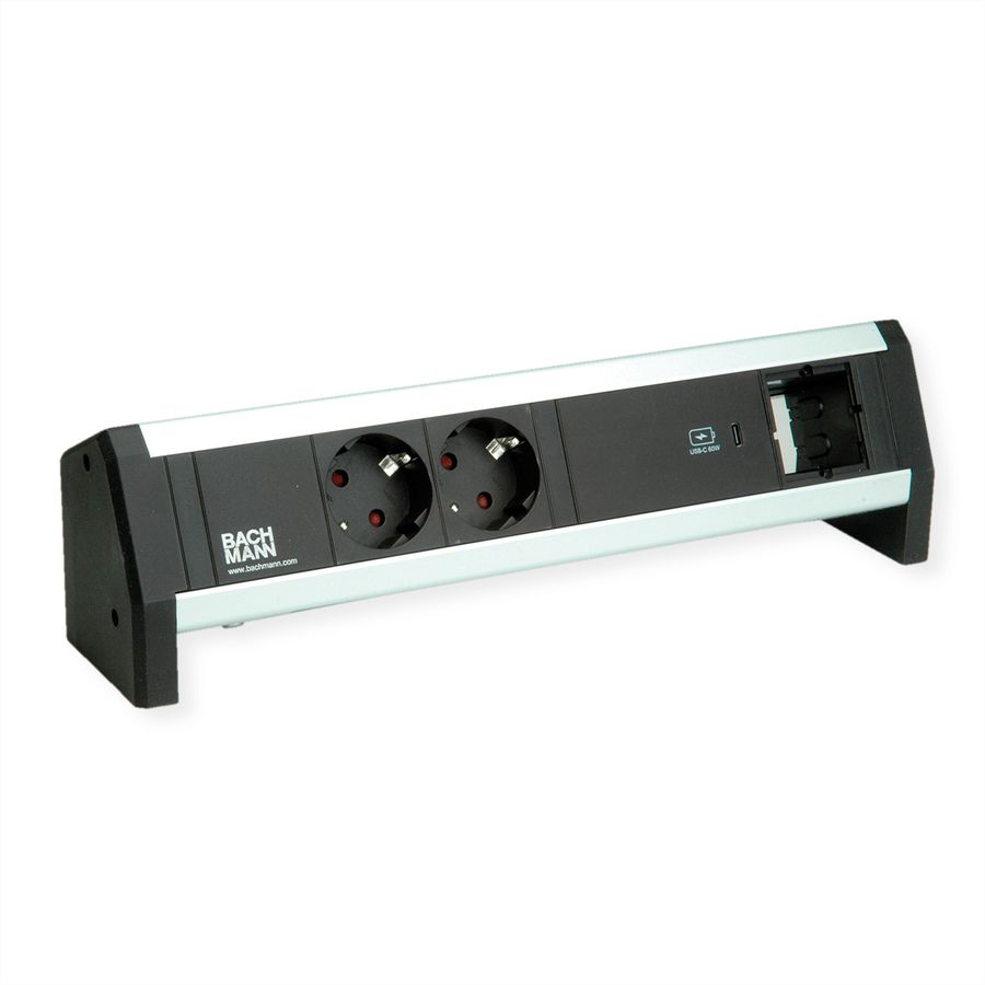 BACHMANN DESK 2xprotective contact USB C, USB Charger 60W 1xABD GST18