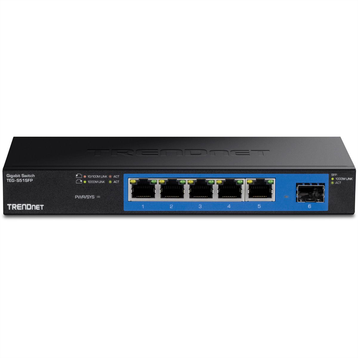 TRENDnet TEG-S51SFP 5-Port Switch Gigabit with SFP Slot