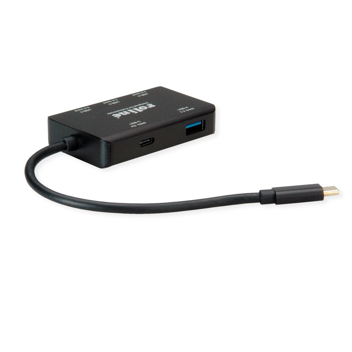 ROLINE USB 3.2 Gen 2 Hub, 4-voudig (2x USB-A + 2x USB-C), PD, type C-aansluitkabel