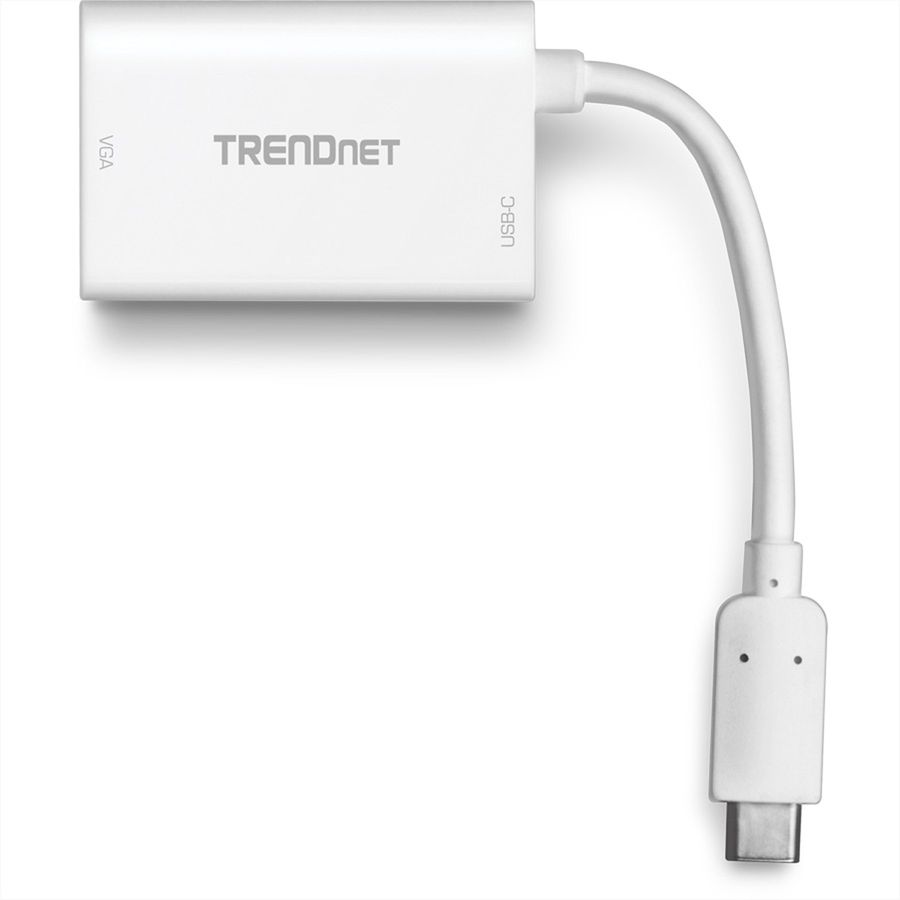 TRENDnet TUC-VGA2 USB-C VGA Wit kabeladapter/verloopstukje