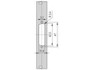 SCHROFF 19" Front Panel With D-Sub Cutout, 1x25-pin, 3U, 4 HP, 2.5 mm, Al, RAL 7035