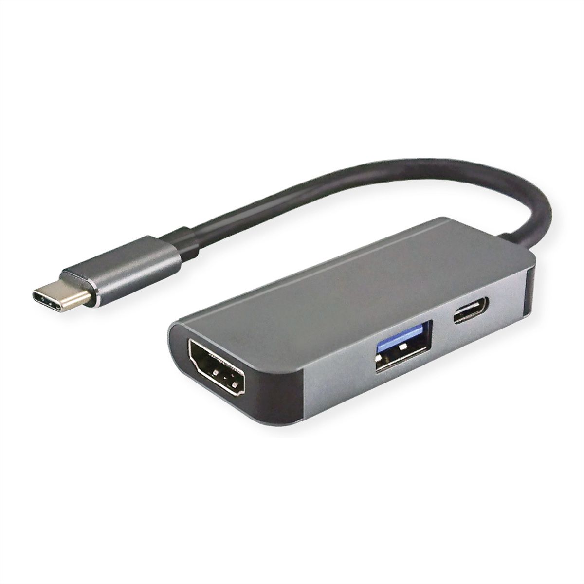 VALUE Beeldschermadapter USB-C - HDMI, USB 3.2 Gen 1 A + Type C PD