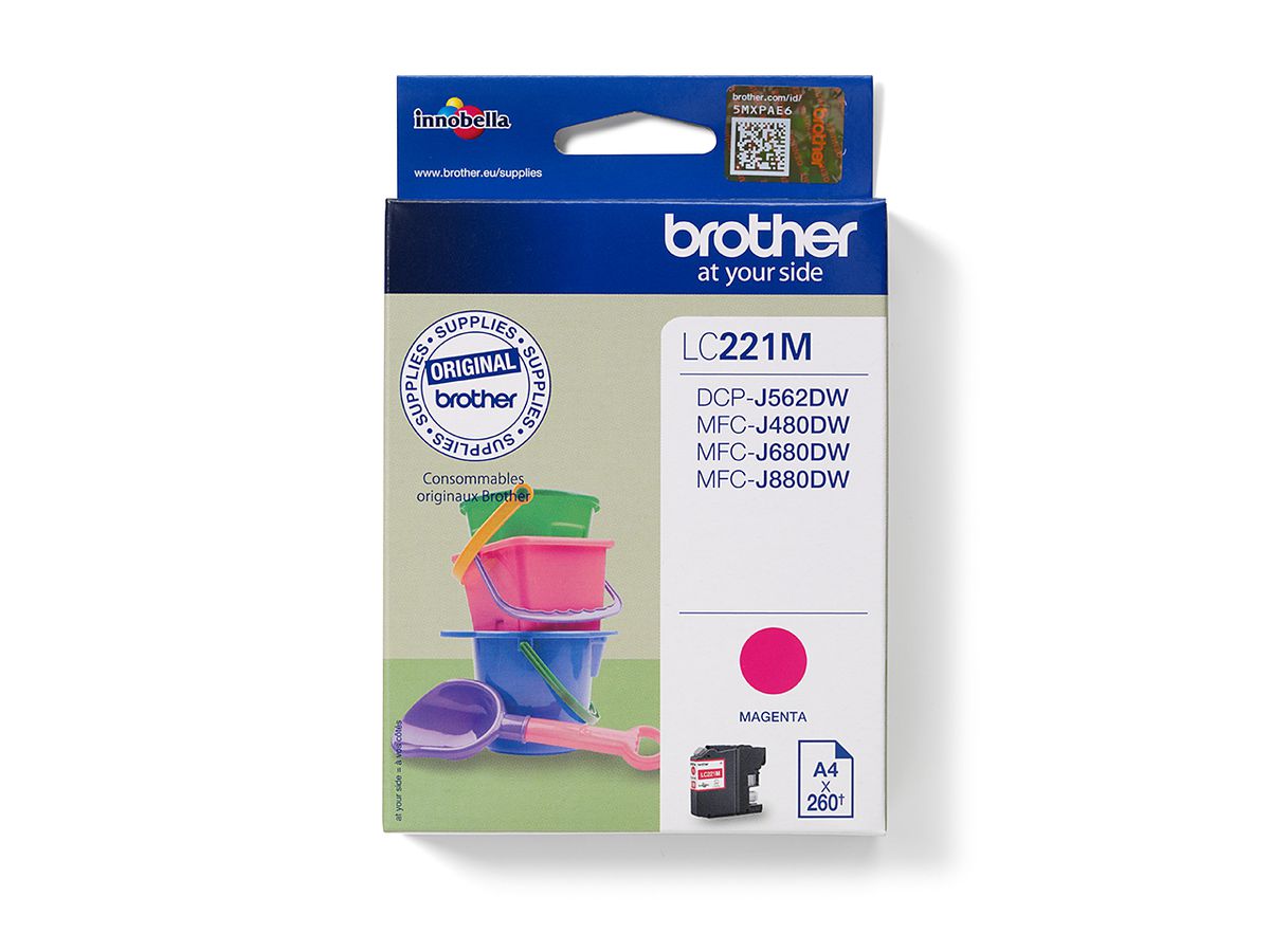 Brother LC221M inktcartridge 1 stuk(s) Origineel Magenta