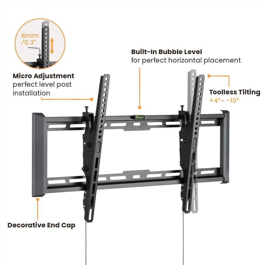 VALUE TV Wall Mount, 47mm Wall Distance, < 75kg, VESA 600x400, tiltable