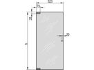 SCHROFF Eurorack glazen deur, 120° openingshoek, 25 HE 600W