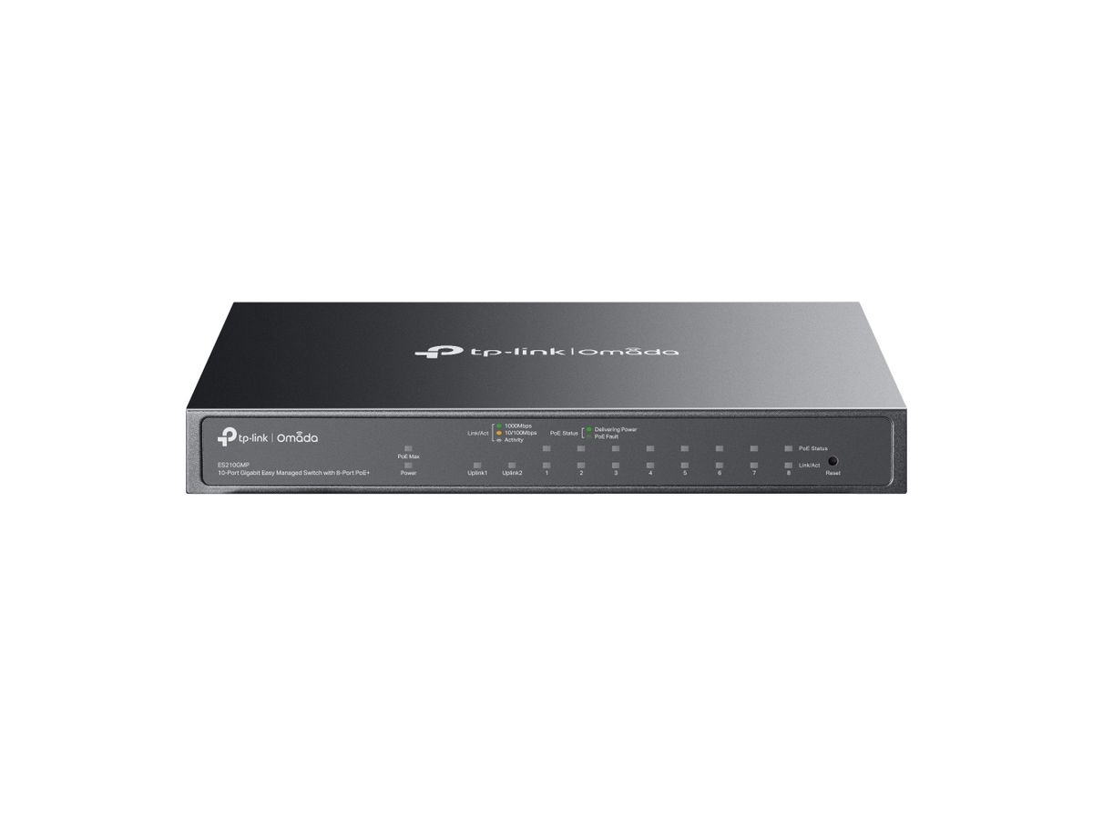 TP-Link Omada ES210GMP netwerk-switch Managed Gigabit Ethernet (10/100/1000) Power over Ethernet (PoE) Zwart