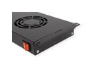 ROLINE 19" Fan unit with 2 fans, ON/OFF black