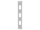 SCHROFF 19" Front Panel With D-Sub Cutout, 1x9-pin, 3U, 4 HP, 2.5 mm, Al, RAL 7035
