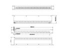 VALUE Keystone 19'' Module Frame, 24 ports, shielded, 1U, 1-piece-type, black