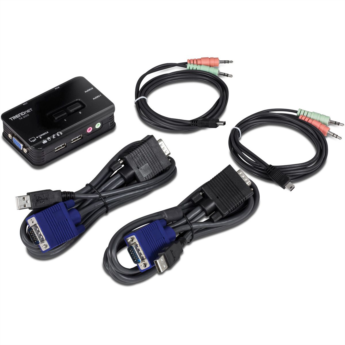 TRENDnet TK-209K KVM-switch 2-poorts USB-kit met audio