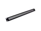 19” Rack Front Ventilation Panel, 1U, Metal, black