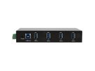 EXSYS EX-11234HMS 4 Port USB 3.2 Gen 1 HUB Din-Rail Kit und Wand VIA VL811+ Chipset