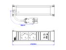 BACHMANN POWER FRAME 2xprotect. USB A&C, USB Charger 22W 0.2m GST18
