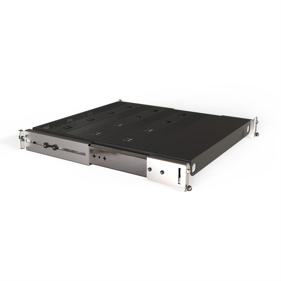 SCHROFF 19" Telescopic Shelf for Varistar, Novastar, Eurorack, 70 kg, RAL 7021, 553W 600D