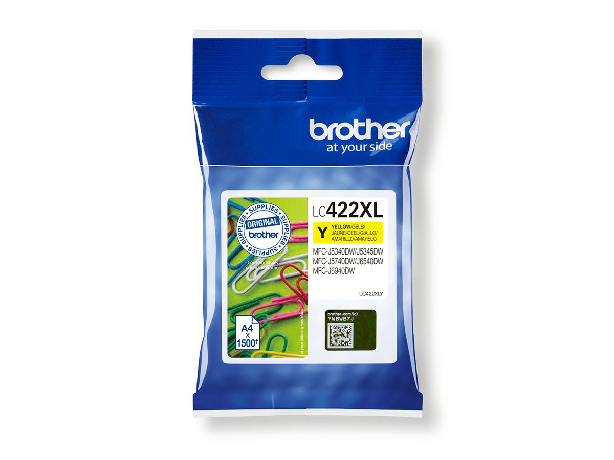 Brother LC422XLY ink cartridge 1 pc(s) Original Yellow