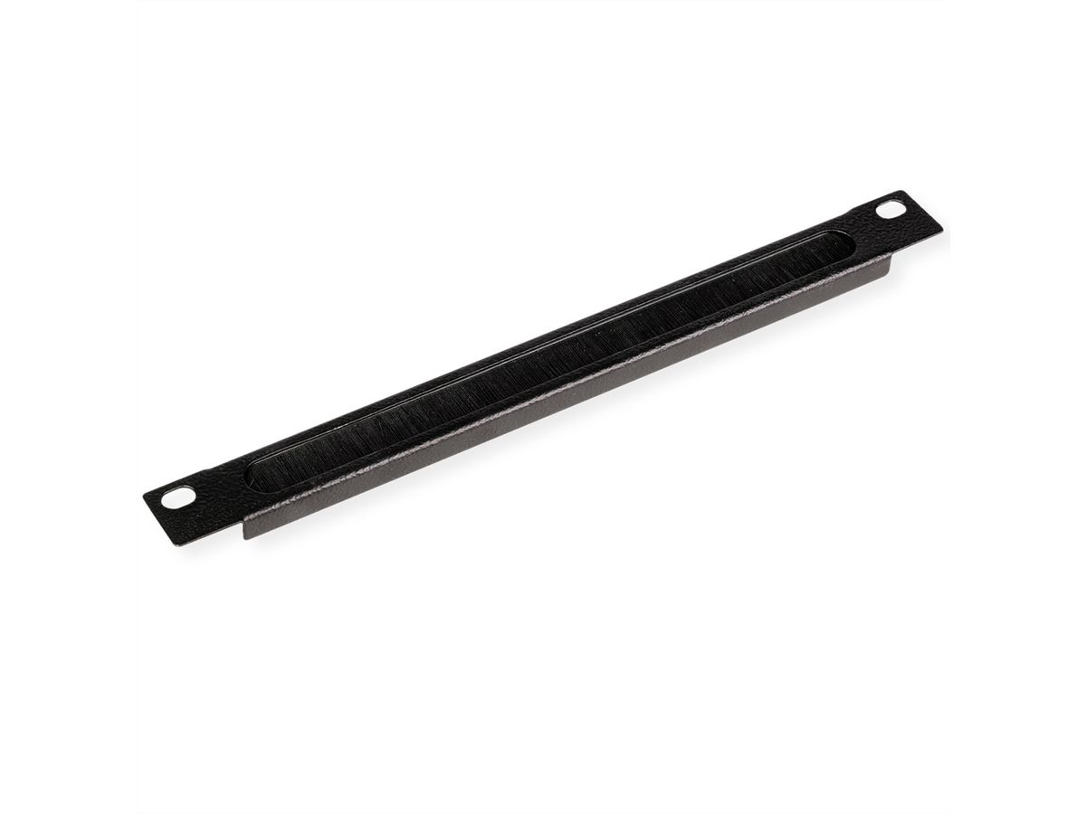ROLINE 10-inch kabeldoorvoer, met borstelstrook 0.5HE zwart