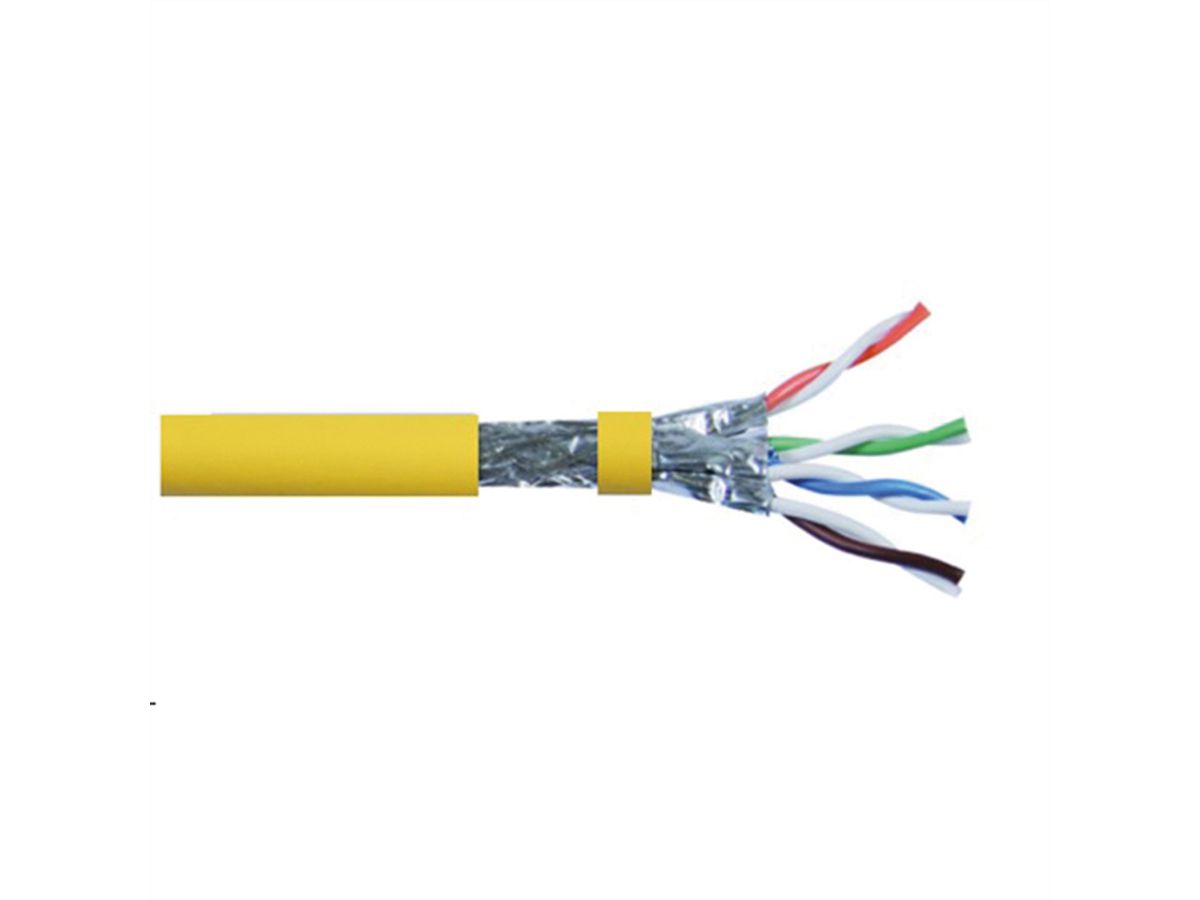 ROLINE S/FTP (PiMF) kabel, Cat.8 (Klasse I), massieve draad, AWG22, LSOH, 100 m