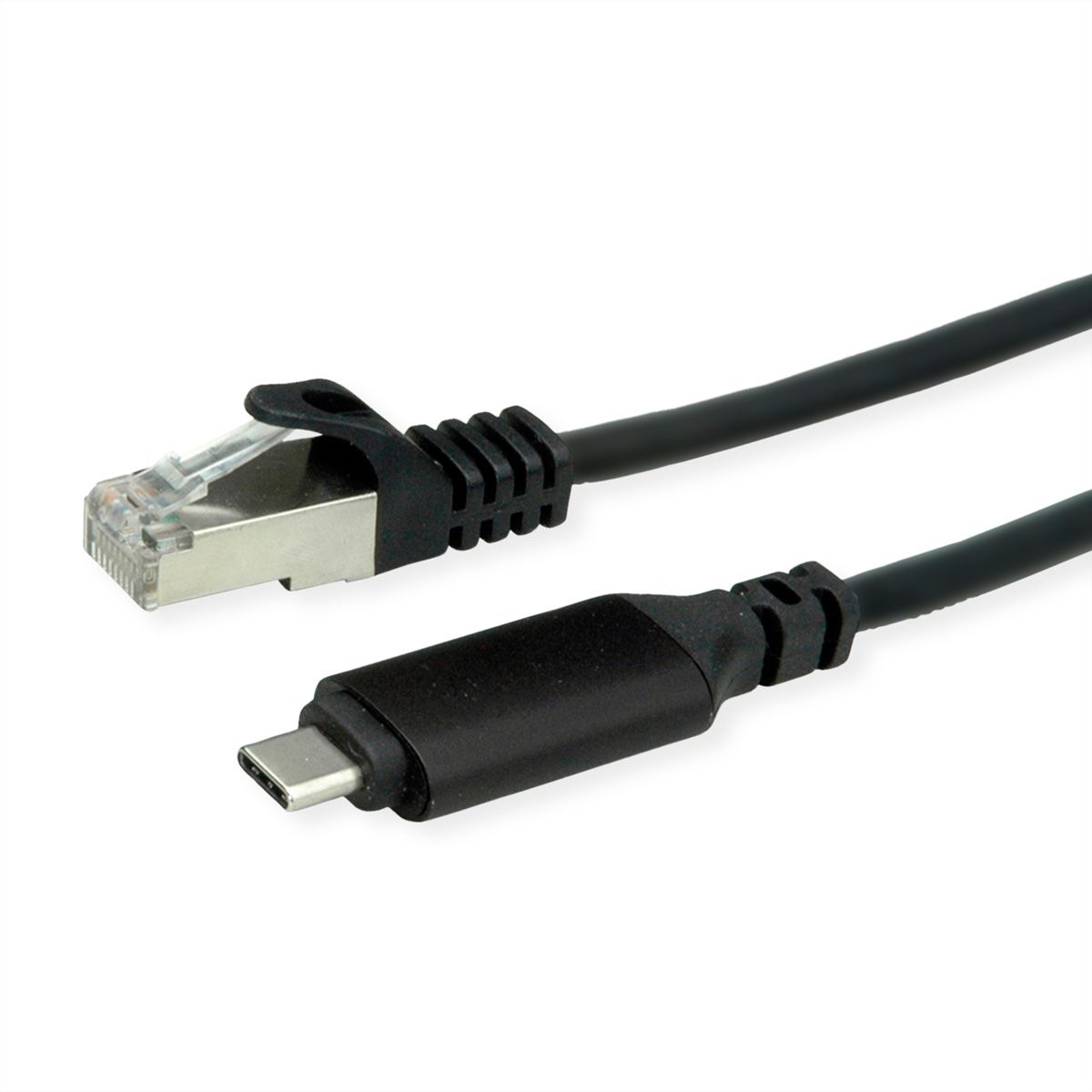 ROLINE USB-C naar Gigabit Ethernet-converterkabel, zwart, 1 m