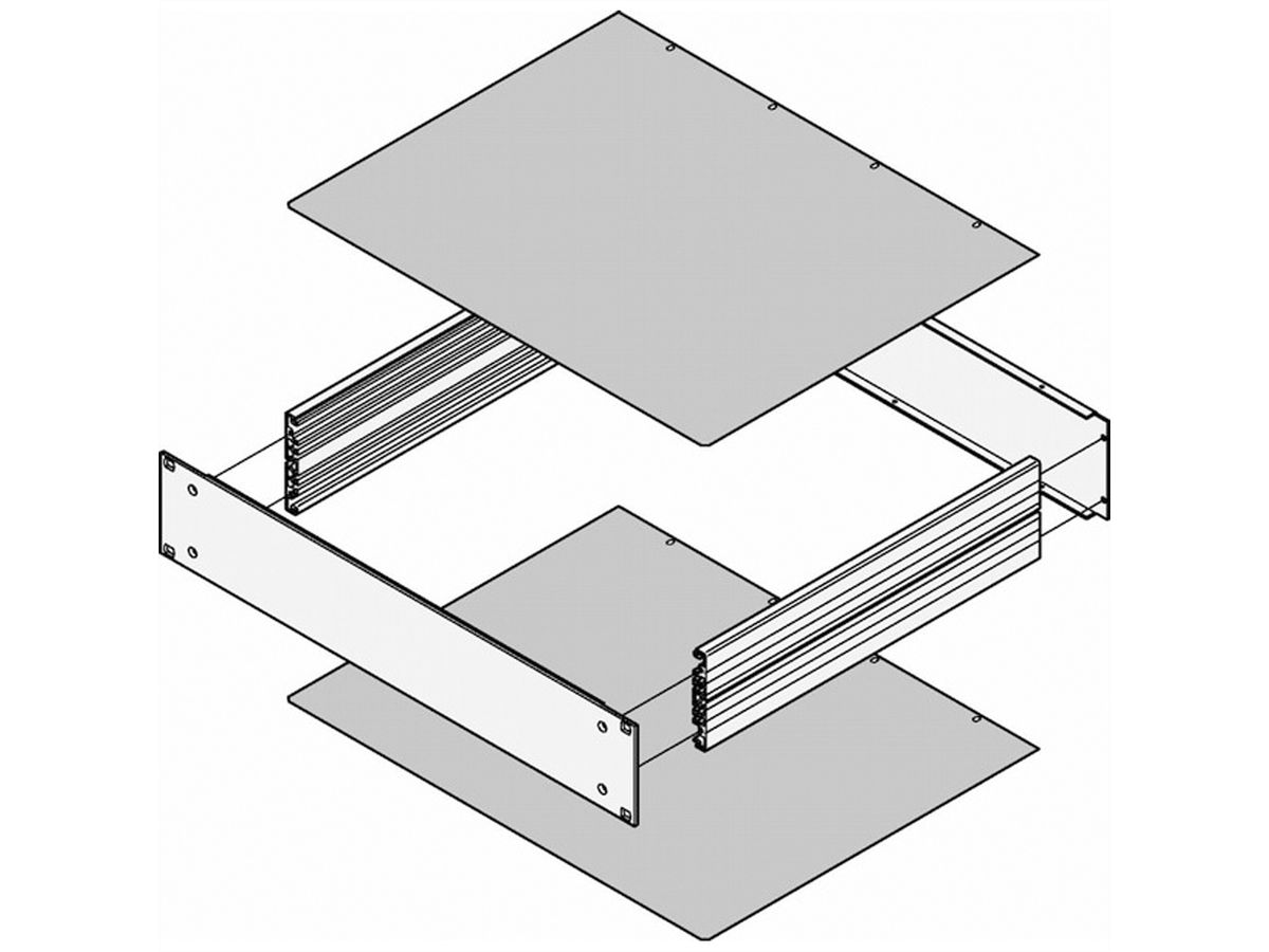 SCHROFF MultipacPRO Cover Plate, Plain, Depth 400 mm