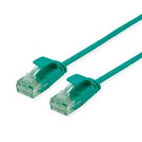 ROLINE RM UTP DataCenter Patchkabel Cat.6A (Klasse EA), extra dun, groen, 0,15 m