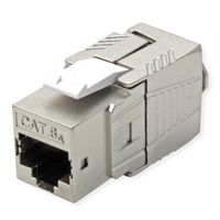 ROLINE Cat.6A (Class EA) Keystone, RJ-45, shielded, tool-free, GHMT, silver