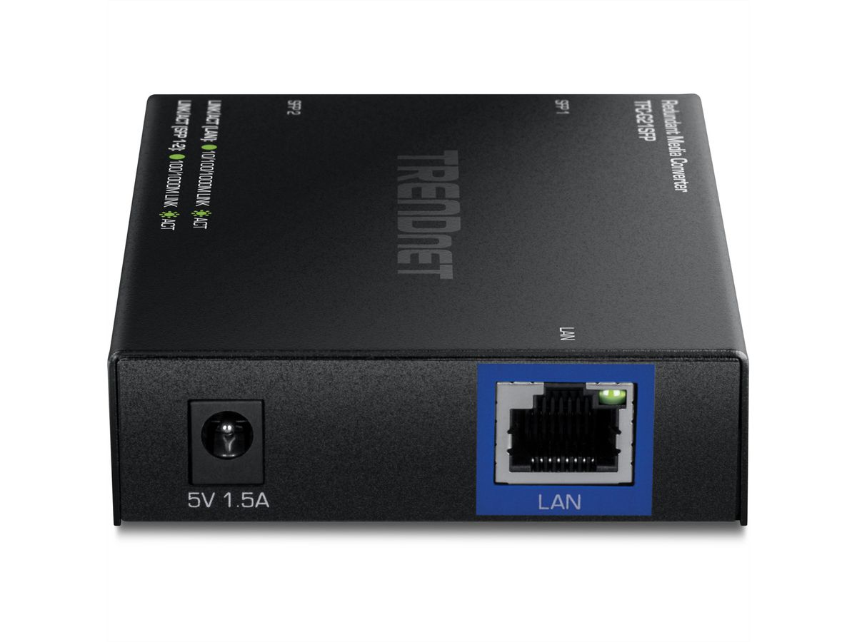 TRENDnet TFC-G21SFP Medien Konverter 1000BASE-T zu Dual SFP, Redundant Mode