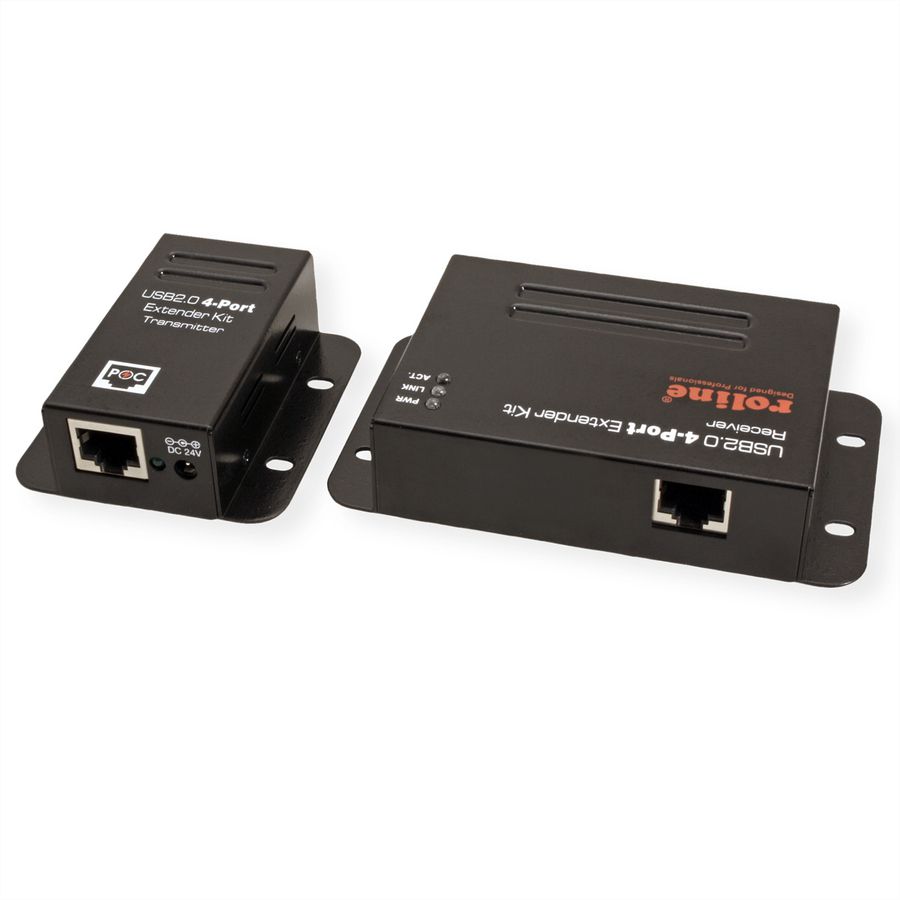 ROLINE USB 2.0 verlenging via RJ45, 4x USB, max. 50m